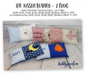 Stickdatei - ITH Kissen Blanko 2teilig